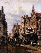unknow artist European city landscape, street landsacpe, construction, frontstore, building and architecture. 165 Germany oil painting artist